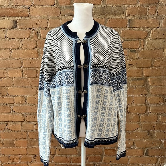 Sweaters - 2x$20 Skjaeveland of Norway 100% cotton cardigan